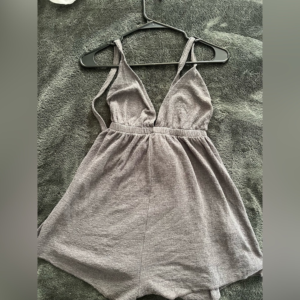 Never Worn! Billabong Heather Gray Terry Romper